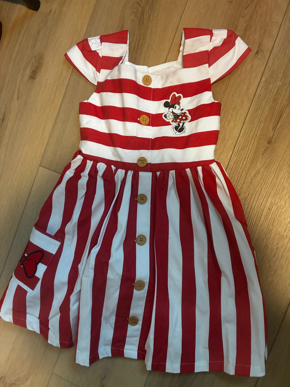 Disney Red and White Striped Minnie Mouse Skirted Bottoms